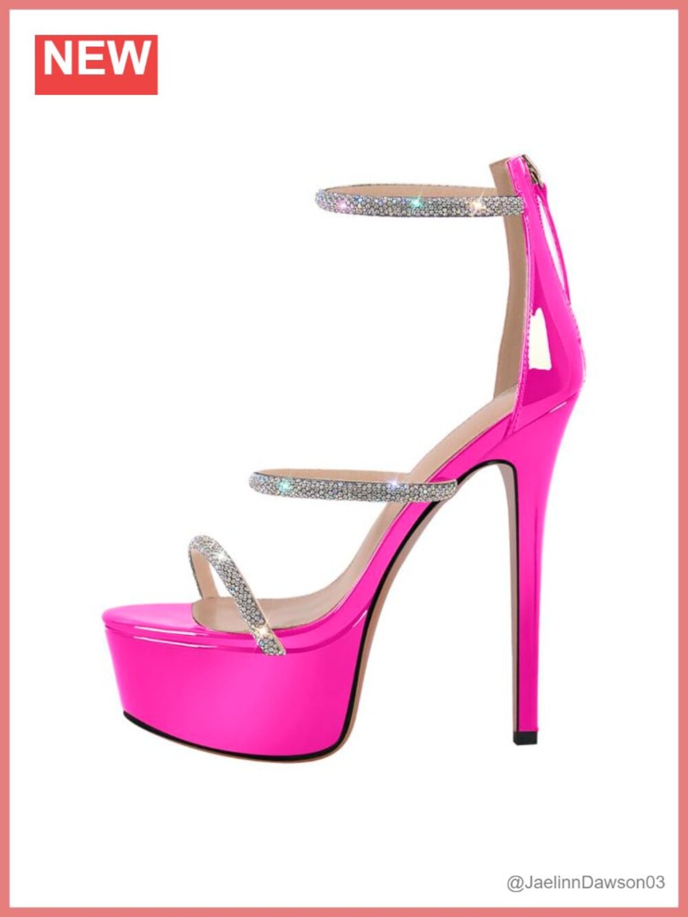Women's Rhinestone Strappy Platform Heels Crystal Stiletto Sandals Party Wedding
